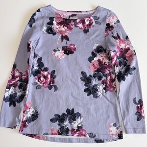 Joules Clothing Long Sleeve Floral Shirt Heavy Knit Joules Lilac Shirt Purple